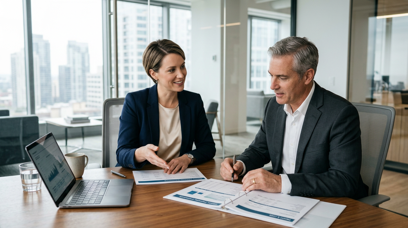 Beratungsgespräch zur Finanzberichterstattung